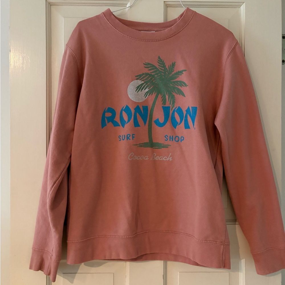 Ron Jon Cocoa Beach Coral Palm Graphic Sweatshirt. Med